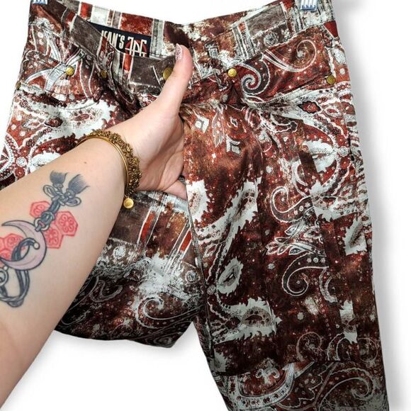 JPG Jeans by Jean Paul Gaultier Vintage 90s Paisley Flare Pants with Sid… - Picture 6 of 12